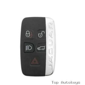 Black car key fob showing lock, unlock, headlights, trunk, and panic buttons