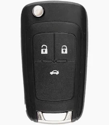 Black car key fob with lock, unlock, and trunk-release buttons on a dark plastic case.